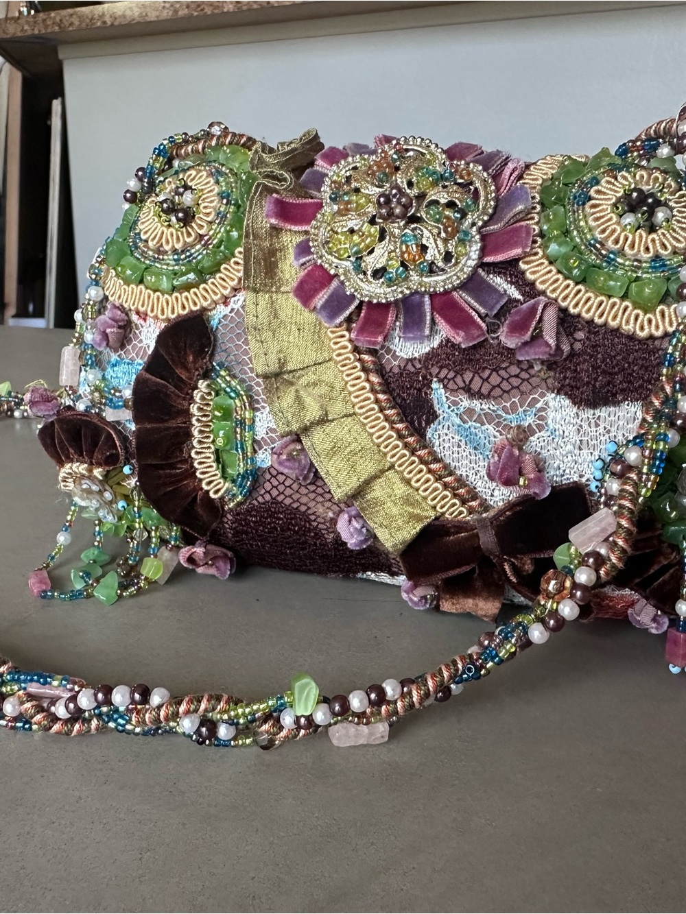 Handcrafted Beaded Embellished Crossbody Purse